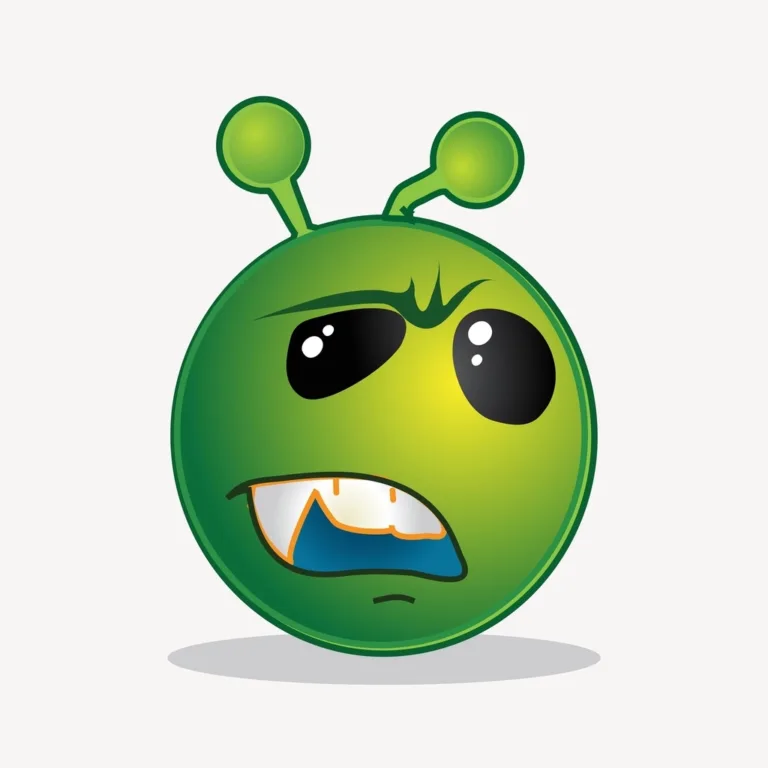 Confused alien cartoon clipart