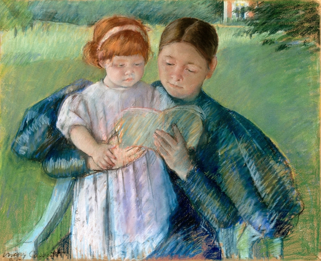 Nurse Reading Little Girl (1895)