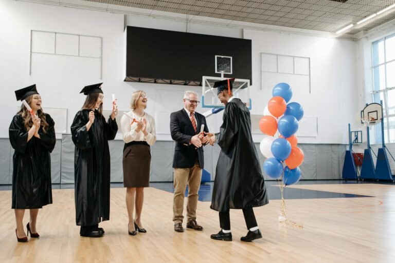 photo of man receives his diploma